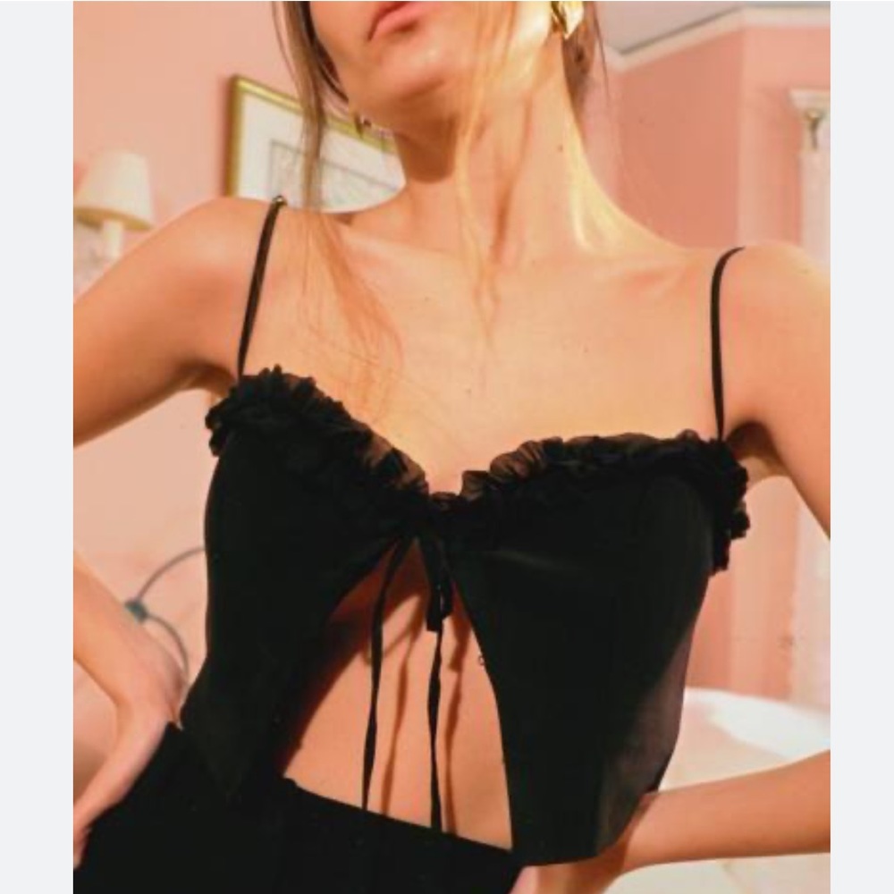 Mirror Palais Ruffle Corset Top